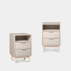 Klast Home Packs 2 Mesitas De Noche>Elian Gris perla