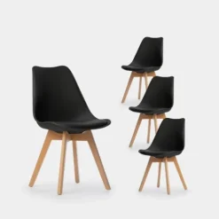 Klast Home Packs 4 Sillas>Kler Negro