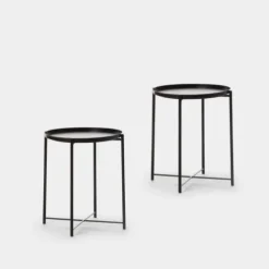 Klast Home Packs 2 Mesitas De Noche>Maika Negro